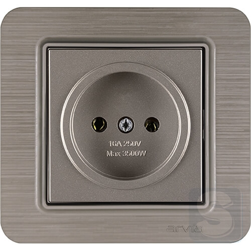 Розетка без заземления 16A/220V Arvia Electric Lavin Медь (21 28 4010 215)